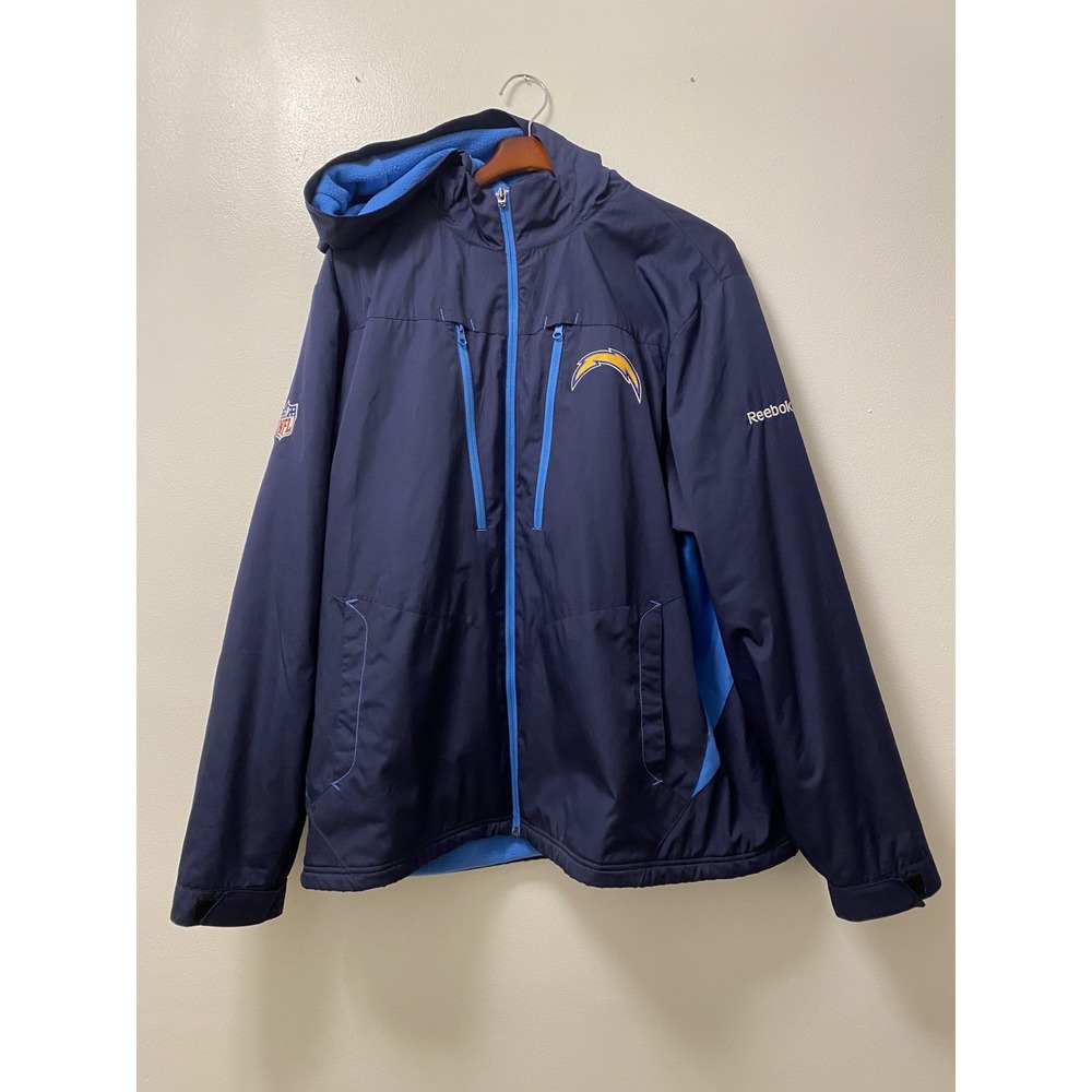 Vintage Reebok On-Field San Diego Chargers Hooded Zip Fleece Jacket Men's Large